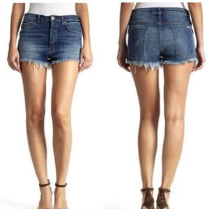 Hudson Tori Selvage Slouch Denim Cut-Off Micro Shorts in Illi, High Rise, EUC!